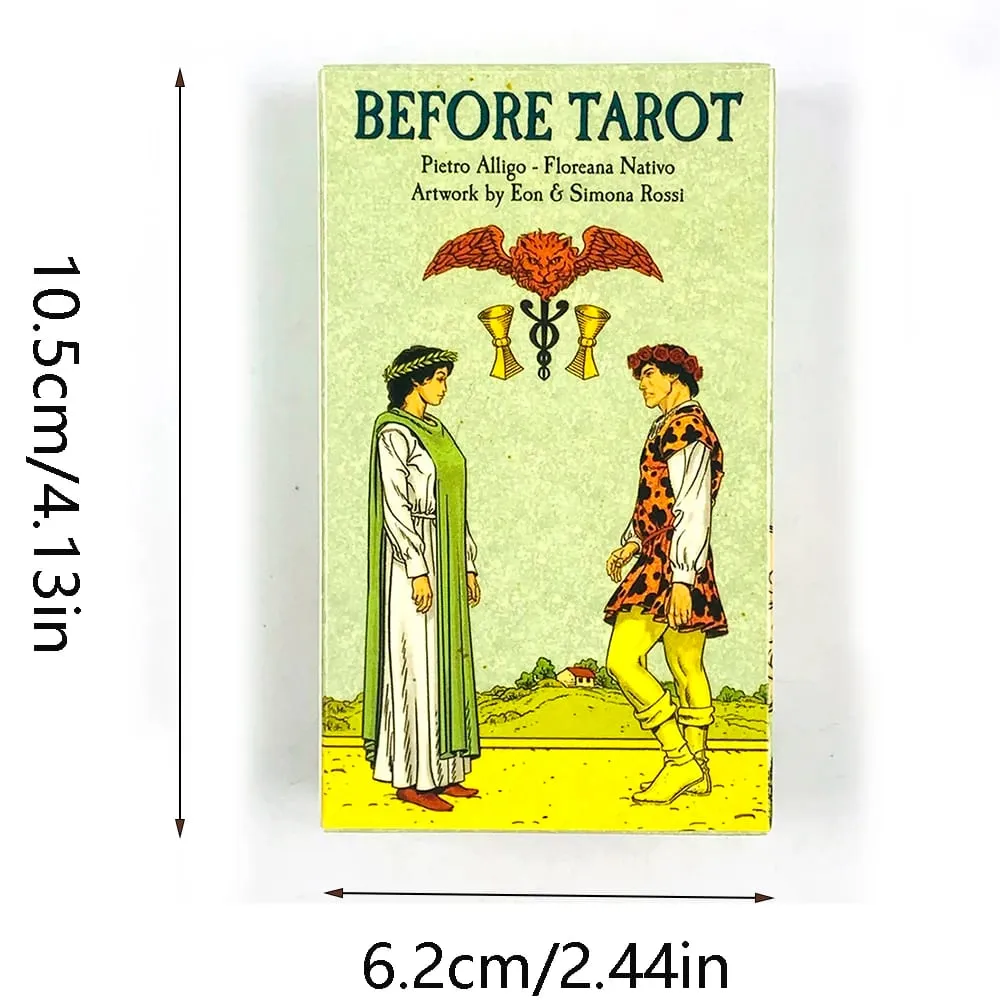Before Tarot Deck 78 Tarot Cards English Visions Mysterious Divination Board Game Cards Game Spiritual Supplies for Tarot Lovers