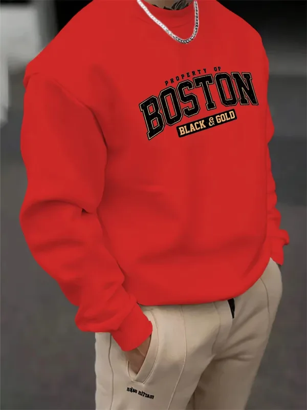 Simple Letters Pattern Sweatshirts For Men Fashion Trendy Streetwear 3D Printed Hoodies Cool Oversized Hip Hop Pullovers Tops — image 9