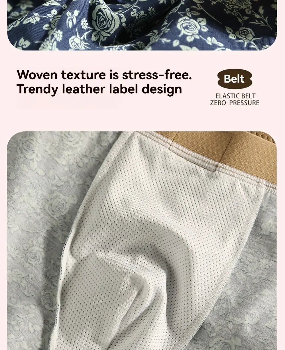 3PCS/Pack Romantic Rose Print Men's Panties Cotton Soft Comfortable Breathable Boxer Homme 3D Large Space Pouch Men Underwear — image 7
