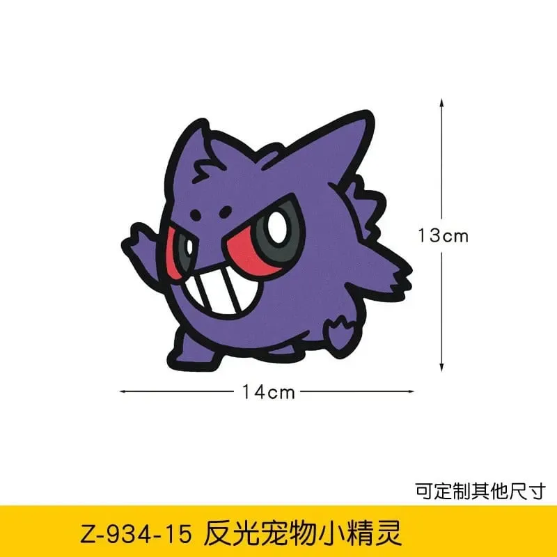 20 Arten Pokemon-Autoaufkleber, Anime-Figur, Pikachu, Gengar, Eevee, Charmander, niedliche Cartoon-Puppe, kreative Aufkleber, Geburtstagsgeschenke