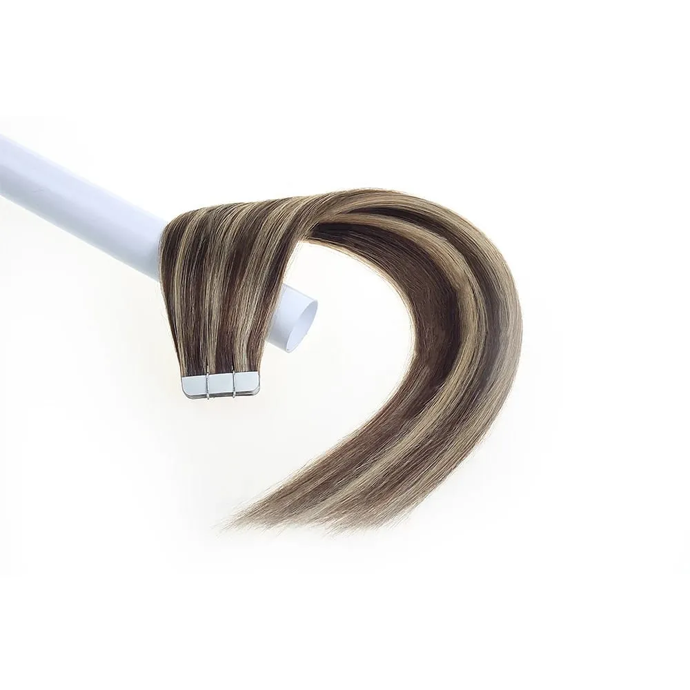 Aromas Hair Tape In Hair Extensions Human Hair 4x1cm Skin Weft Remy Tape Ins 20pcs 40pcs 14-22 inch For Thin Hair