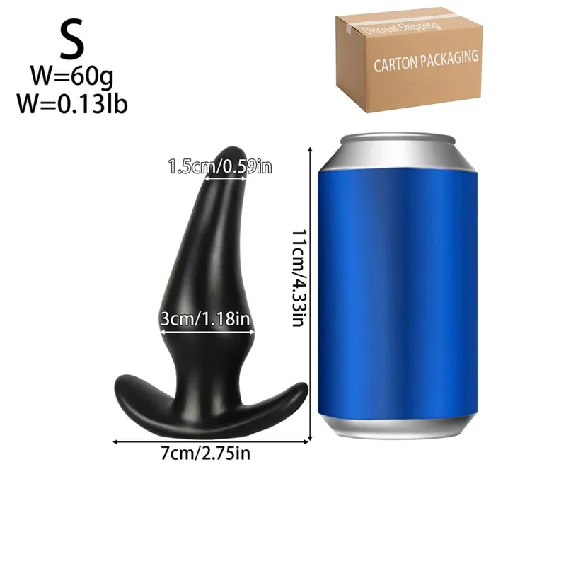 3 Different Sizes Anal Plug Soft Silicone Anal Butt Plug Stimulator Adult Sex Toys For Women Gay Prostate Massager Anal Trainer