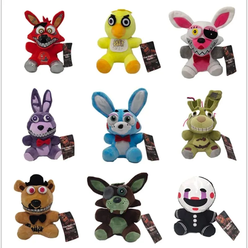 FNaf 18CM Plush Toys Bonnie Bear Foxy Cartoon Stuffed Dolls Freddy Kids Cute Game Doll Gifts