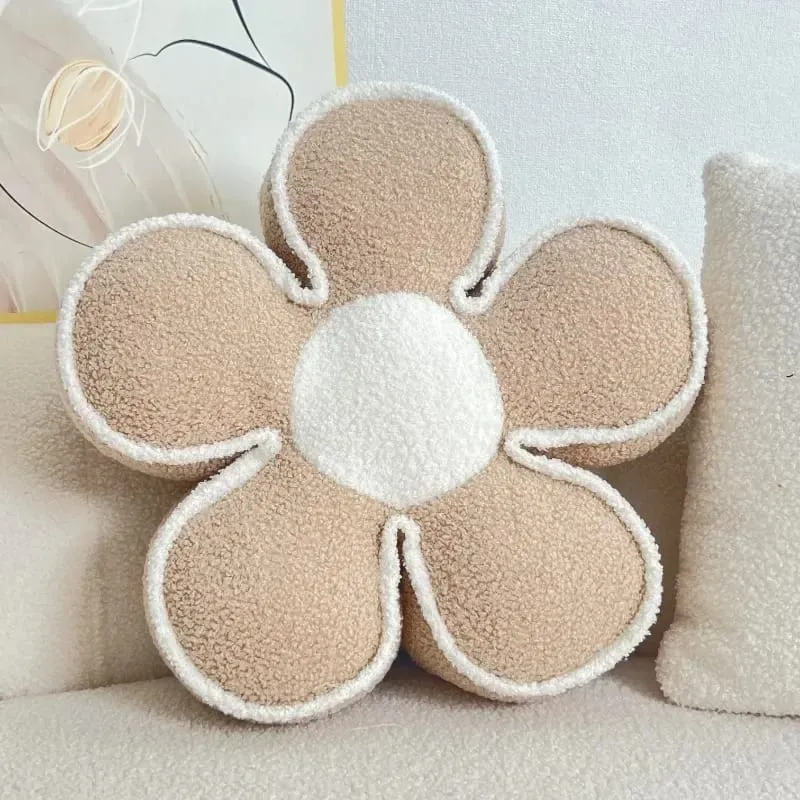 PP Cotton Filled Sunflower Pillow Flower Petal Shape Sofa Cushion Headrest Backrest Pad Living Room Bedroom Bay Window Decor — image 6