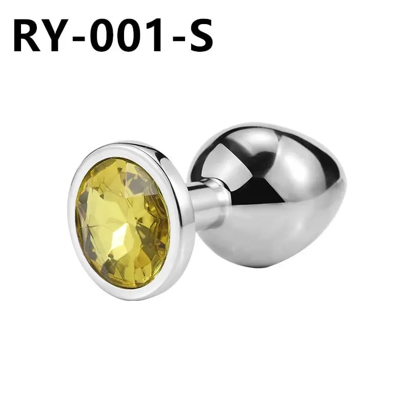 1Pcs Crystal Anus Metal anal plug Jewelry base novice player to senior player 5 size SM Butt g-point massage BDSM sex toys