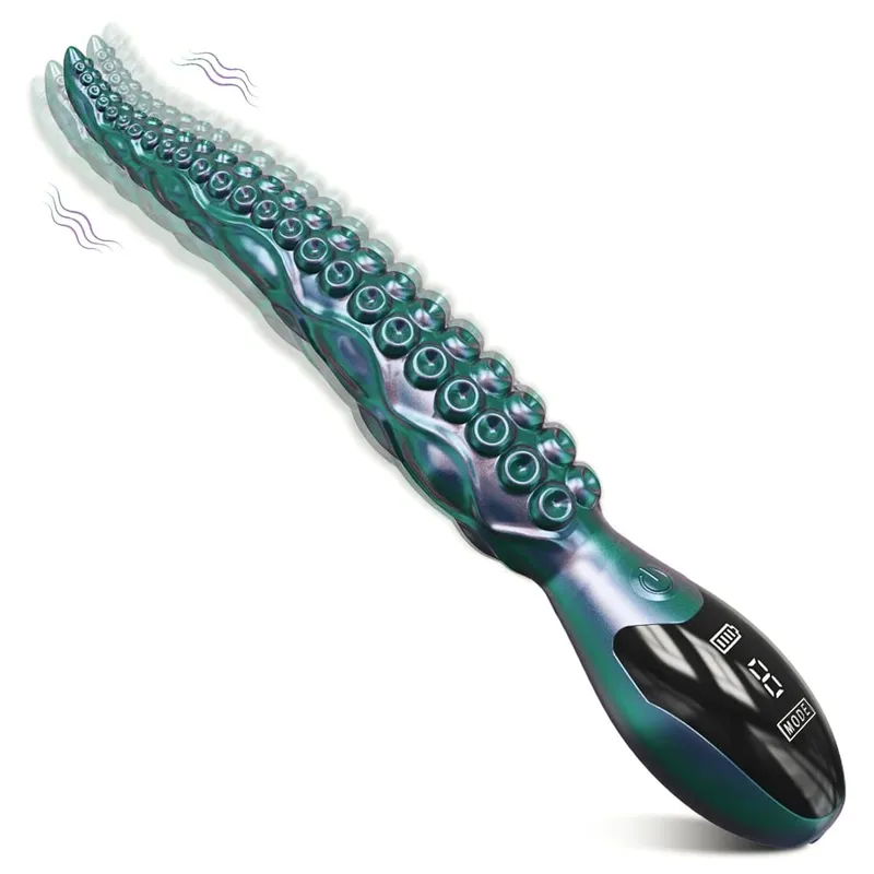 Vibrating Realistic G-Spot Dildos - LED Display Octopus Tentacle Clitoral Vibrator 10.7" Silicone Dildo Adult Sex Toys for Women