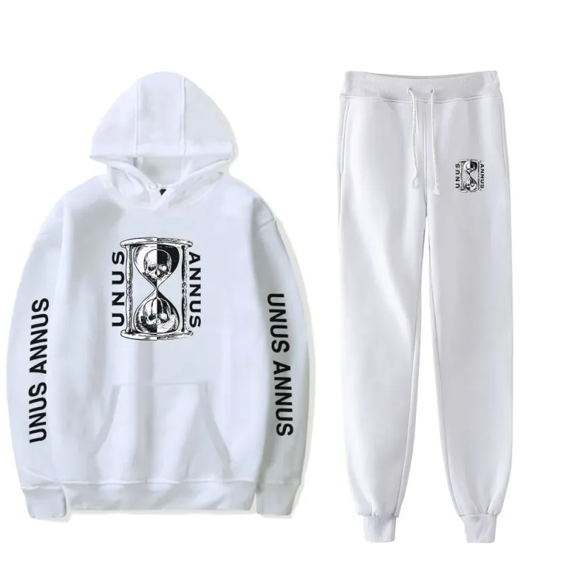 Popular Comfortable Unus Annus Print Sweatshirt Sweatpants Suit Hoodies+ Trousers Suit Boys/Girls 2 Piece Set Clothes
