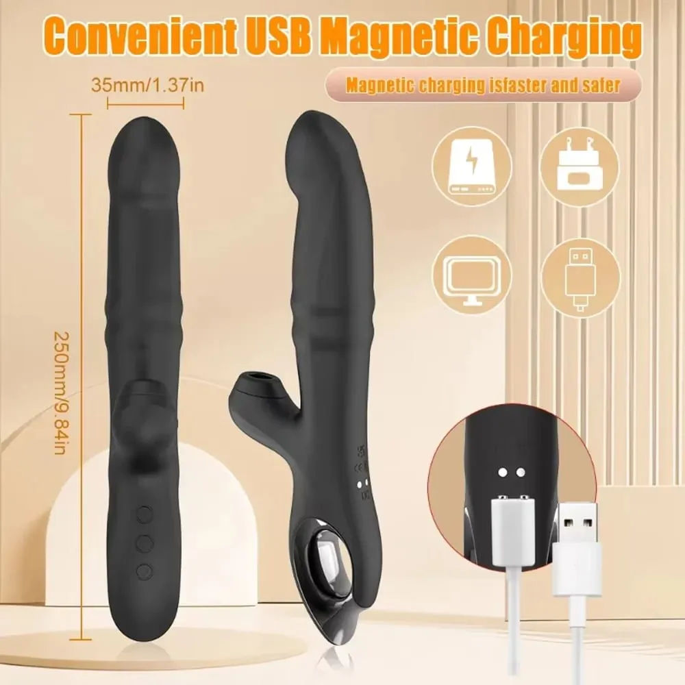 Female Clitoris Sucker Rabbit Vibrator Vibrating Sucking Swing Vagina G Spot Vibrator Masturbator Dildo Massager Adult Sex Toys — image 5