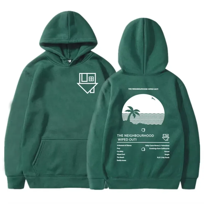 Album Wiped Out Printing Hoodies NBHD The Neighbourhood Band Sweatshirts LongSleeve Hooded Pullovers environmental protection