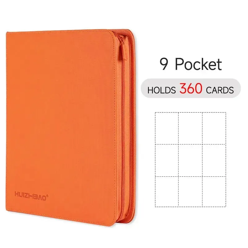 9/12 Pocket Zipper Card Binder Trading card album Durable Side Loading Card for mtg tcg for pokemon for yugioh for football