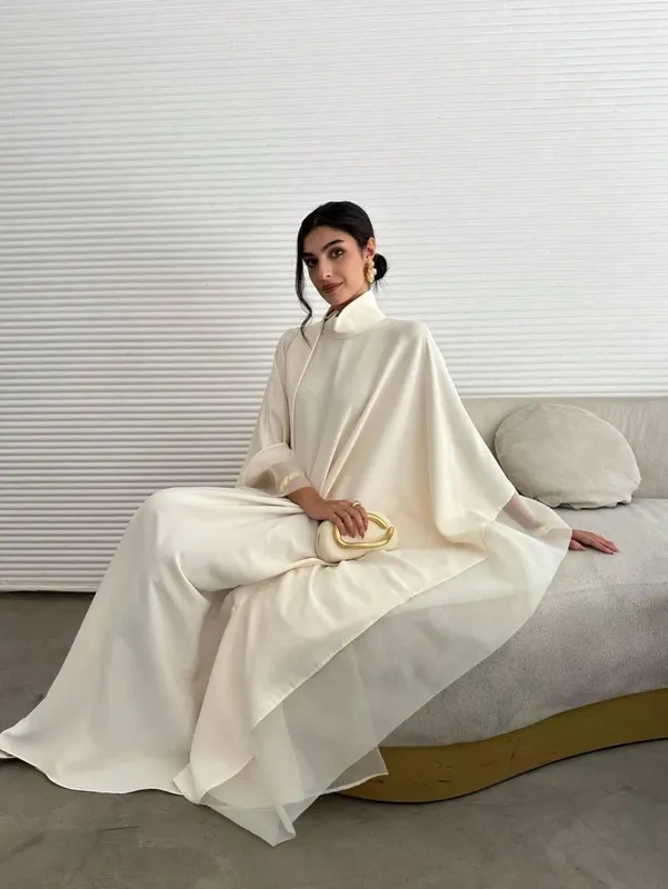 Middle Eastern Abaya Women Elegant Abayas Full Sleeve Loose Pageant Dress Evening Kaftans JilbabsIslamic Traditional Clothing