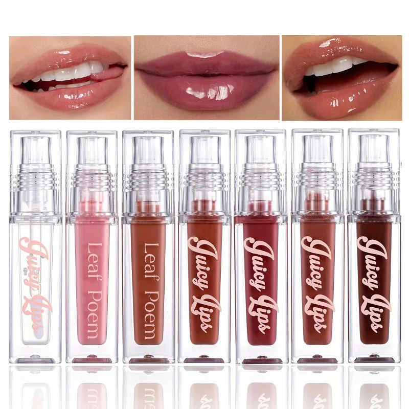 Óleo labial hidratante Crystal - brilho preenchedor e hidratante com tons coloridos para todos os tipos de pele