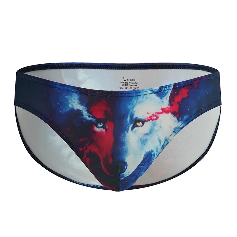 3D Animal Print Men's Briefs High-Quality Breathable Stretch Underwear for Men Slip-On Comfortable Male Panties — image 11