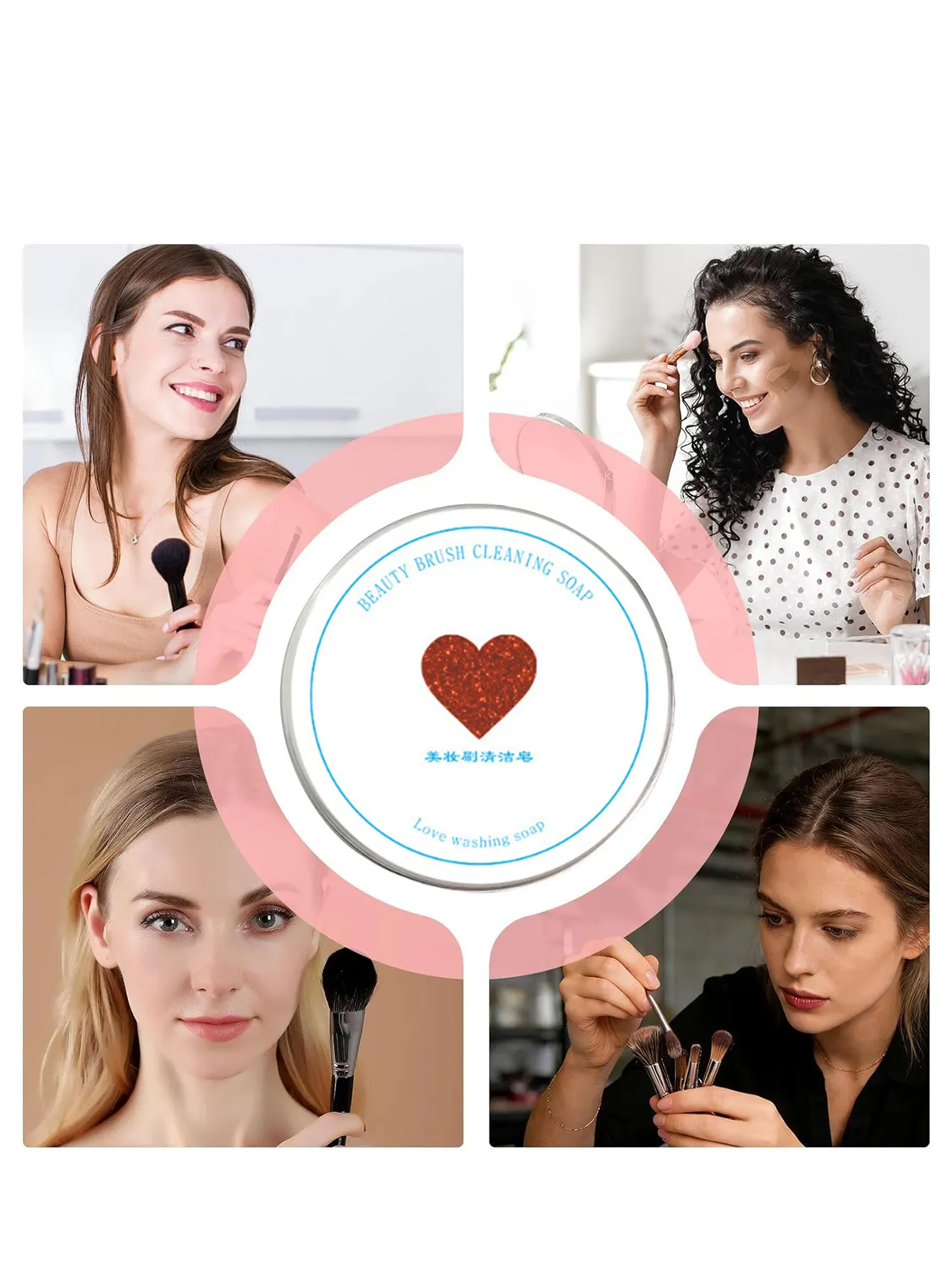 Portable Makeup Brush Cleaning Soap Natural Multipurpose Reusable Travel Cosmetic Cleaner Soap Deep Fast Effective Clean for Makeup Brushes Powder Puffs Various Beauty Washing Supplies