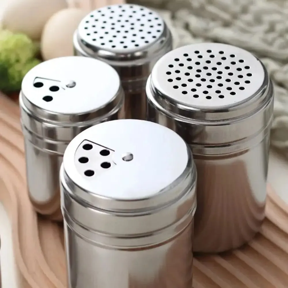 Multi-purpose Stainless Steel Seasoning Jar Salt Sugar Bottle Rotating Cover Spice Pepper Shaker Spice Jar Kitchen Gadgets — image 9