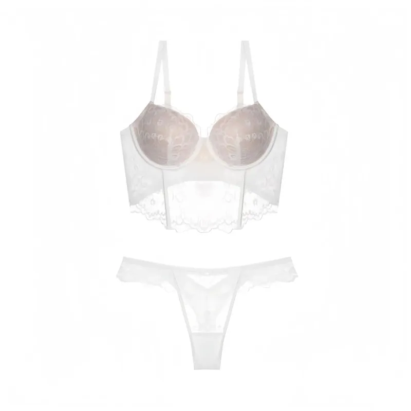 Sexy French Lace Fishbone Bra Soft Underwire 3/4 Cup Push Up Anti‑Sagging Breast Lingerie Side Fat Reduction Women Underwear — image 8