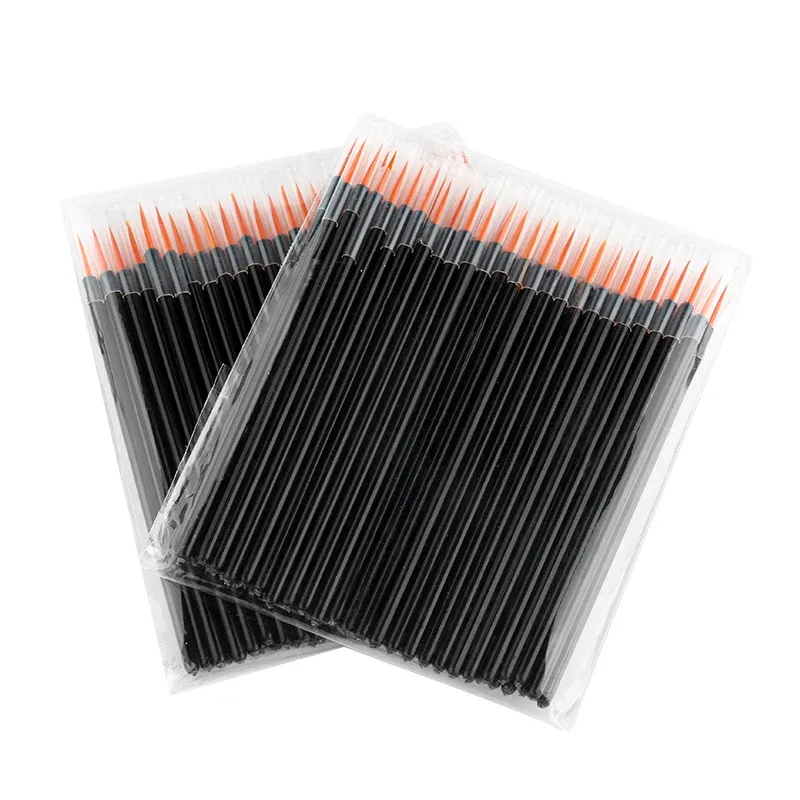 New 50/100 Pcs Eyeliner Brush Eye Shadow Applicator Fine Point Eye Liner Pens Brushes Eyelash Extension Cosmetic Wands