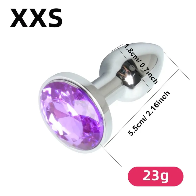 Mini fém anális dugó XXS kis anális tágító felnőtt férfiaknak női fenékdugó kerek kristály női maszturbációs végbélnyílás szexjátékokkal