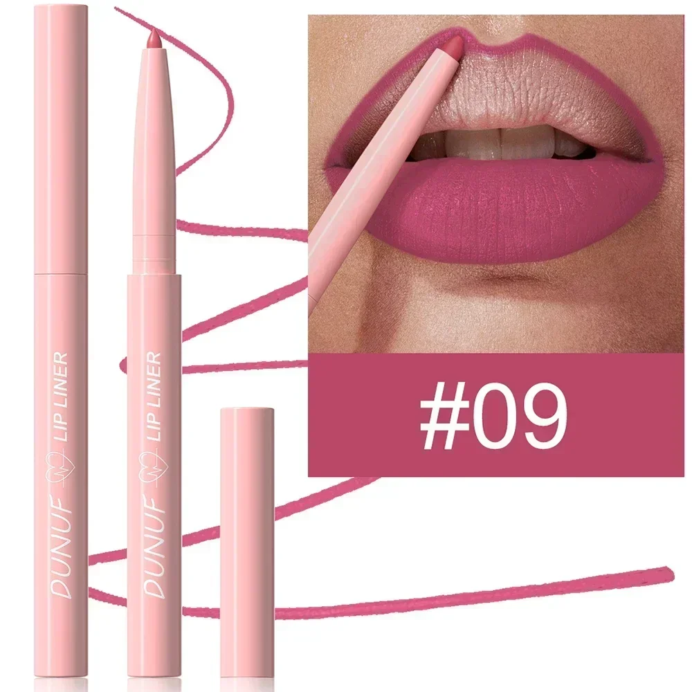 1Pc 테이퍼 펜촉 립 라이너 펜슬 매트 플럼핑 립 스테인 라스팅 방수 파인 립스틱 슬림 립 아웃라인 컨투어 메이크업 핑크