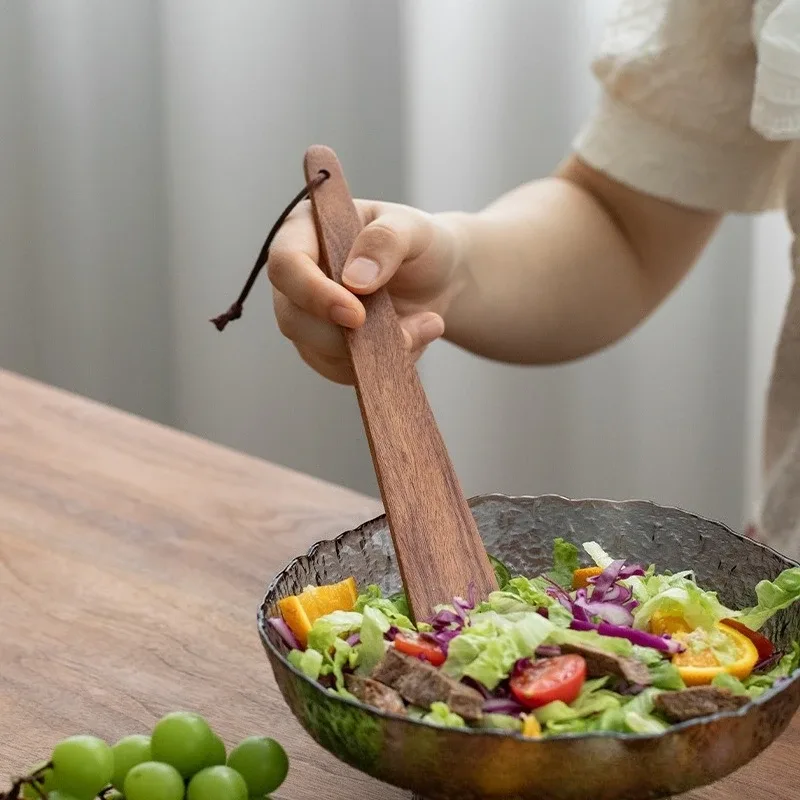 Spatula Kayu Jati Spatula Dapur Kecil untuk Memasak Telur Pancake Turner Spatula Memasak Luar Ruangan Peralatan Dapur