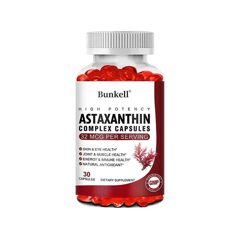 Huile de krill antarctique 120 mg astaxanthine 32 mcg capsules (EPA DHA) soutiennent l'immunité des articulations et de la peau, santé cardiovasculaire