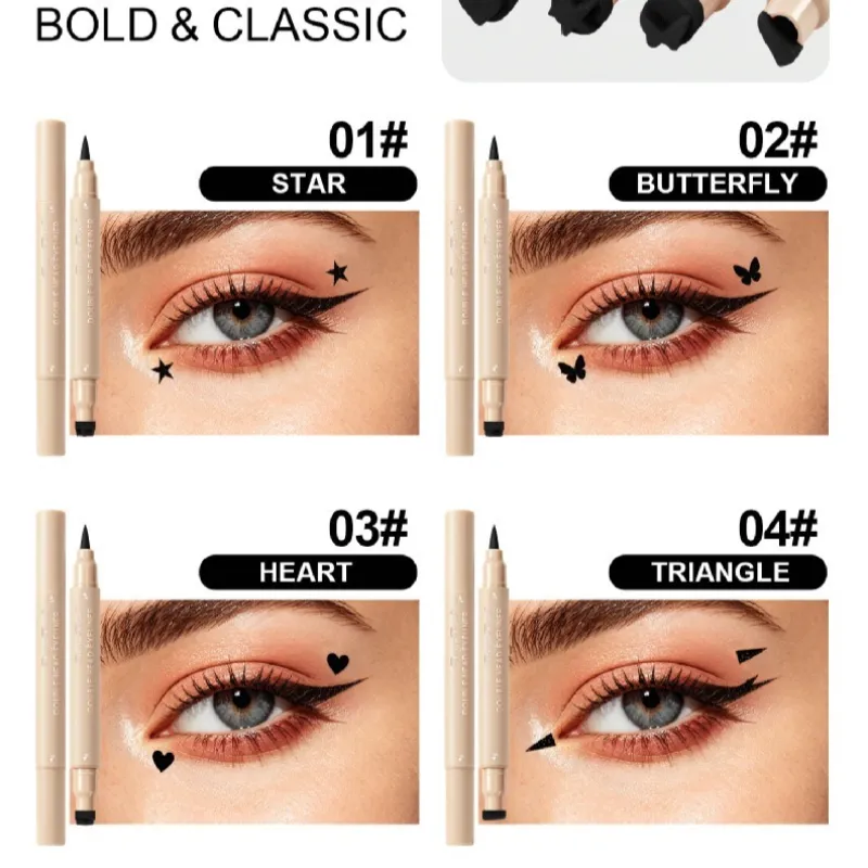 2-in-1 Dual-Ended Stamp Eyeliner Pen 20 Colors Waterproof Liquid Eyeliner with Stamp Tip Quick Dry Eye Makeup for Beginners — image 7