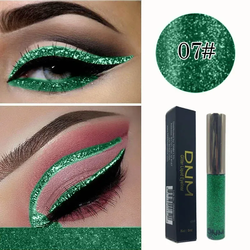 16 Colors Diamond Liquid Eyeliner Professional Silver Green Shiny Eyes Flash Long-lasting Liquid Glitter Eye Liner Beauty Makeup