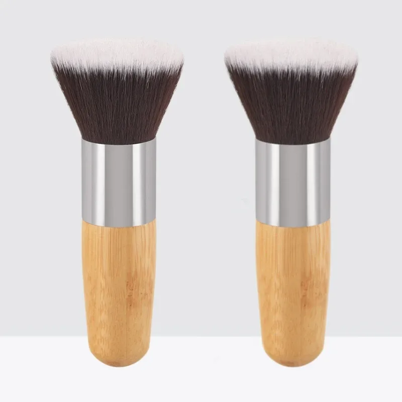 Bamboo Handle Foundation Brush Loose Powder Makeup Brushes Blush Contour Liquid Foundation Cream Professional Face Beauty Tools