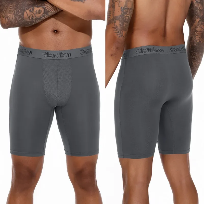 4 Pieces Mixed Colors Quick-Dry Long Leg Boxer Briefs Underpants Underwear For Home And Sports Hight Quality Male Panties Pants
