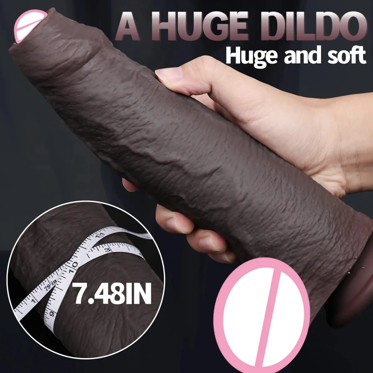Realistic Silicone Dildo Black Soft Penis Sliding Foreskin Cock Male Genitals Vaginal Masturbation Suction Cup Dick Anal Sex Toy — image 3