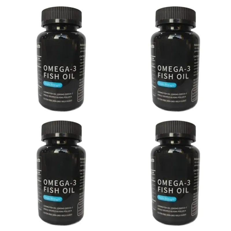 Omega-3 Fish Oil Softgels 90 Capsules Rich in High-purity Nutritional Supplement — 690mg EPA and 260mg DHA Daily Health Support