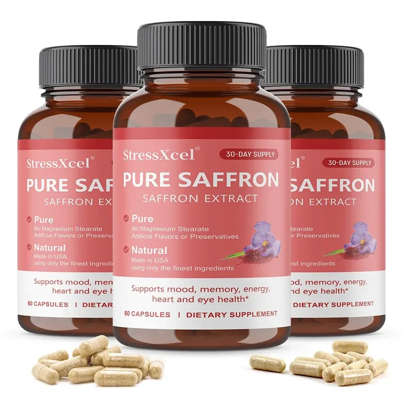 Saffron Supplement Protects Eye Health Improves Dull Skin Tone Promotes Blood Circulation and Boosts Metabolism
