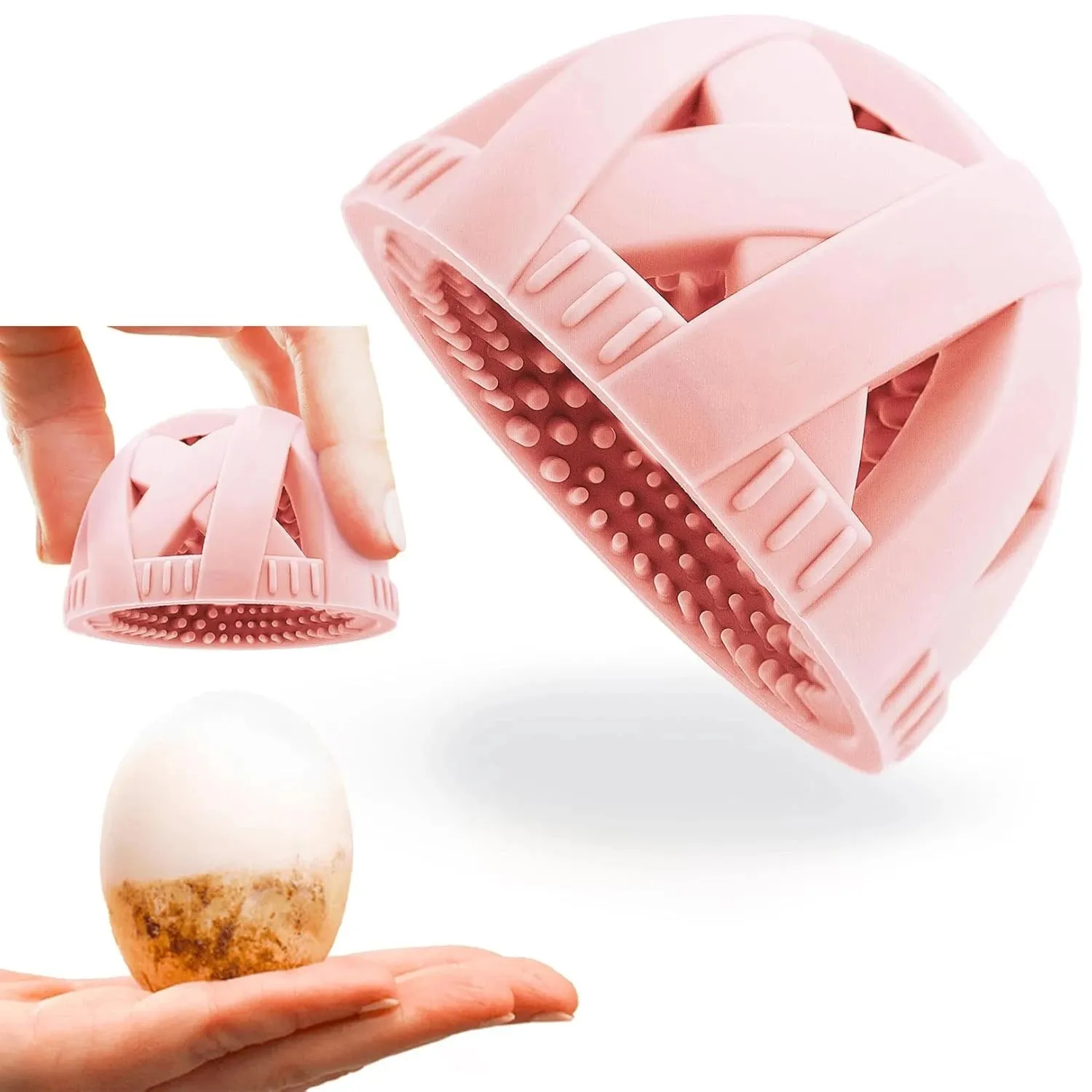 Silikonový kartáč na mytí vajíček Specialized Egg Cleaner Tool Flexibilní myčka potravinářské kvality pro použití v kuchyni z farmářských čerstvých vajec