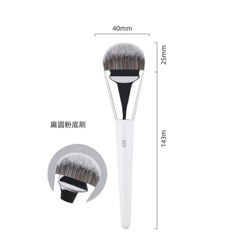 1 stk hvide pulver makeup børster 3D flydende foundation base make up børste Øjenskygge blanding Detail Face Eye Concealer Skønhedsværktøj