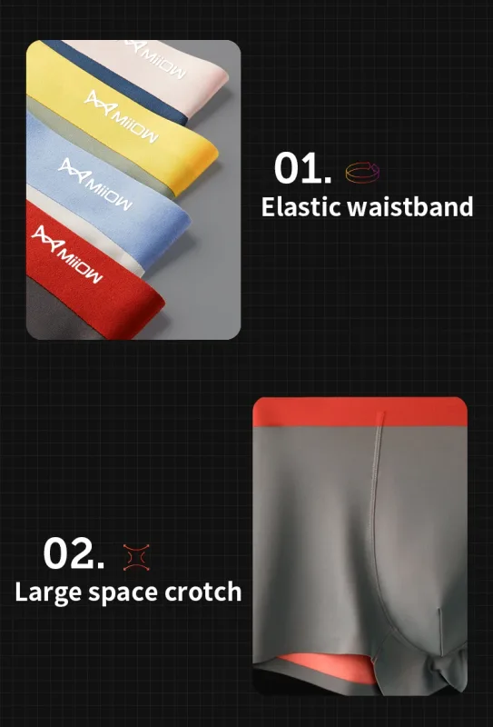 MiiOW Men Underwear Set 100S Modal Men's Boxershorts Silky Breathable Man Panties 5A Antibacterial Mens Boxer Briefs Underpants — image 20