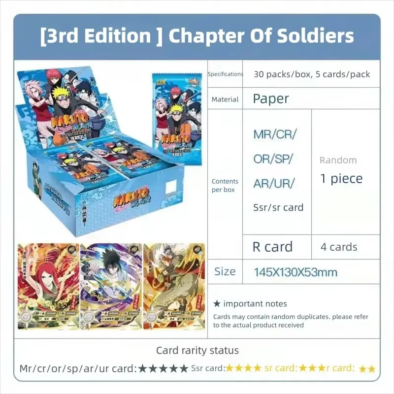 Kayou Genuine Naruto Cards Booster Pack Sasuke Flash Collection Card Anime Figure Toy Gift For Kids Birthday Christmas