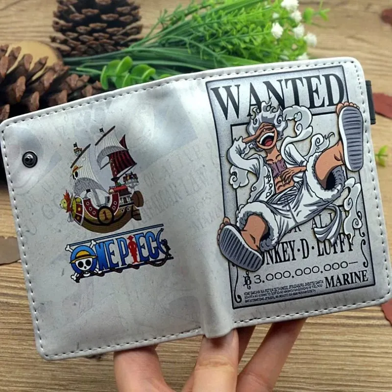 ONE PIECE Anime Luffy Bank Card Holder Wallets for Men Male PU Leather Credit Cardholder Case Purse Small Slim Thin Smart Wallet