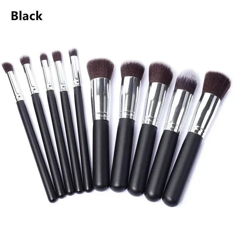 10PCS Makeup Brushes Set Professional Soft Bristles Eyeshadow Foundation Blending Brushes for Makeup Artists Pink White Black