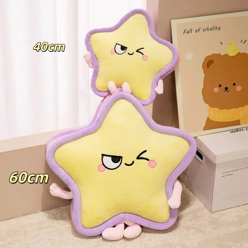 Five Pointed Star Plush Pillow 40/60cm Stuffed Cushion Squishy Sofa Cushion Adorably Home Decor Toys Creative Birthday Gifts