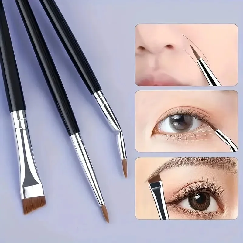 7 Combination Precision Detail Makeup Brushes Eyeliner and Eyebrow Brush Sets with Ultra-Thin Eyebrow and Lower Eyelid Brushes