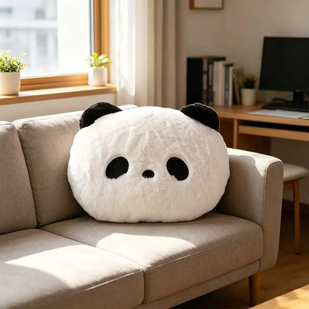 Stuffed Animal Panda Cushion Bedroom Sofa Kawaii Stuffed Panda Pillow 30cm Home Decoration Panda Throw Pillows