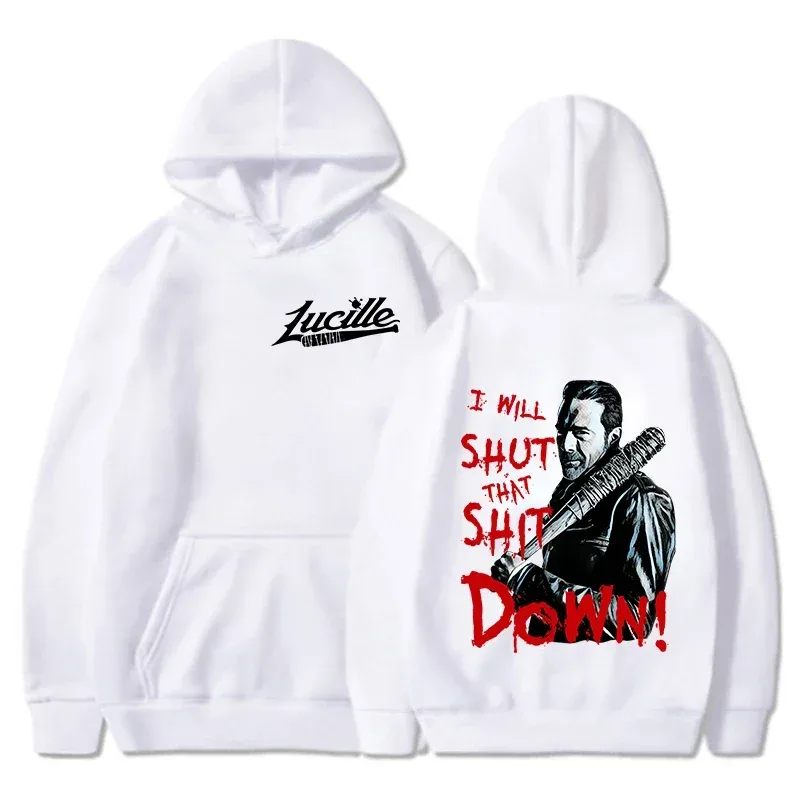 Men And Women Negan This Is Lucille The Walking Dead Printed Hoodie Casual Tops Unisex Harajuku Long Sleeve Sweatshirts New