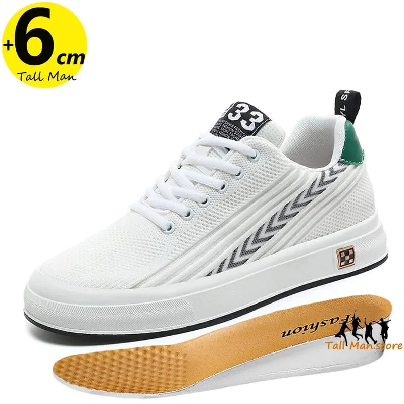 Aufzug Turnschuhe Männer Booster Schuhe Aufzug Mann Höhe Erhöhen Einlegesohle 6cm Freizeit Sport Plus Größe 37-46