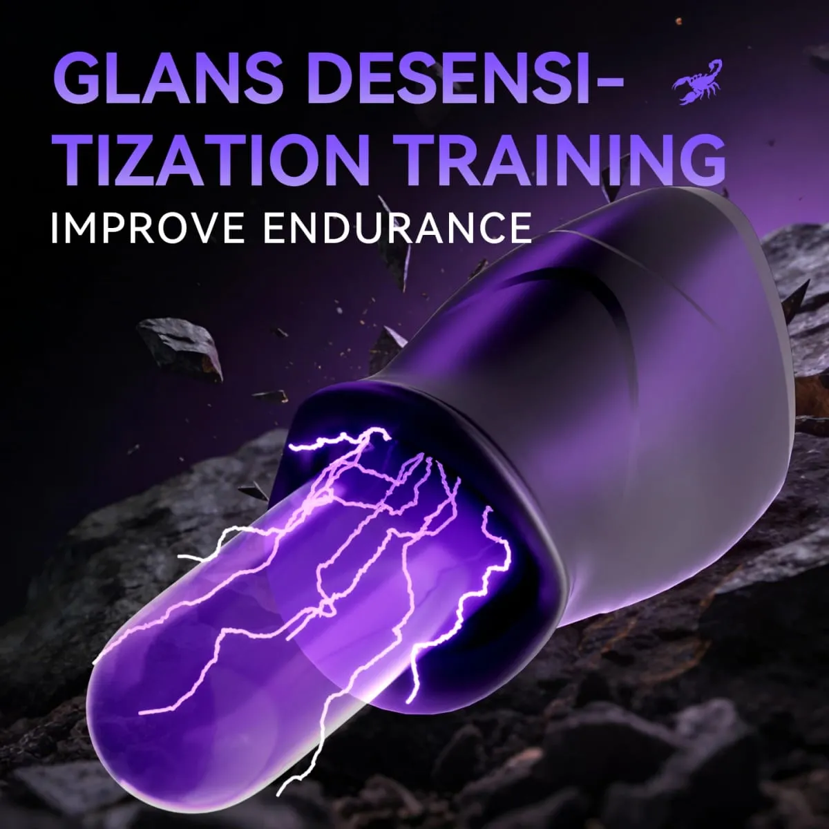 Glans Exerciser Vibrating Electric Shock Masturbator for Men Delay Endurance Training Penis Glans Trainer Male Sex Toys