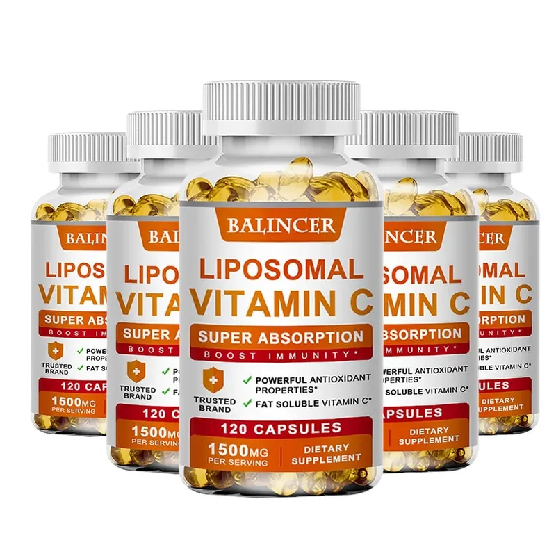 Liposomal Vitamin C 1500mg High Absorption Fat-Soluble Ascorbic Acid Immune Support Collagen Booster & Antioxidant Supplement