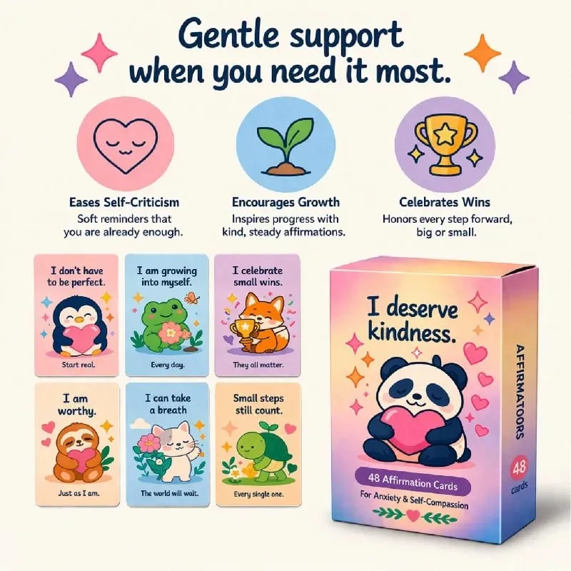 SEL Affirmation Card Affirmators English Inspirational Children's Emotional Mindfulness Encouragement Card