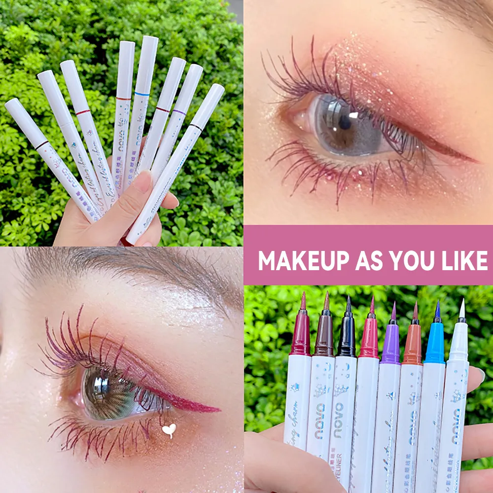 Colorful Eyeliner Multi Color Eyeliner Slim Pen Smoothly Outlines Creative Eye Makeup Eye Makeup — image 2