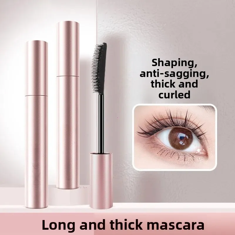 Silk Fiber Matte Mascara Makeup Ultra-Fine Brush Lengthens Eyelashes Waterproof Fast Dry Brown Black Curling Mascara Comestic