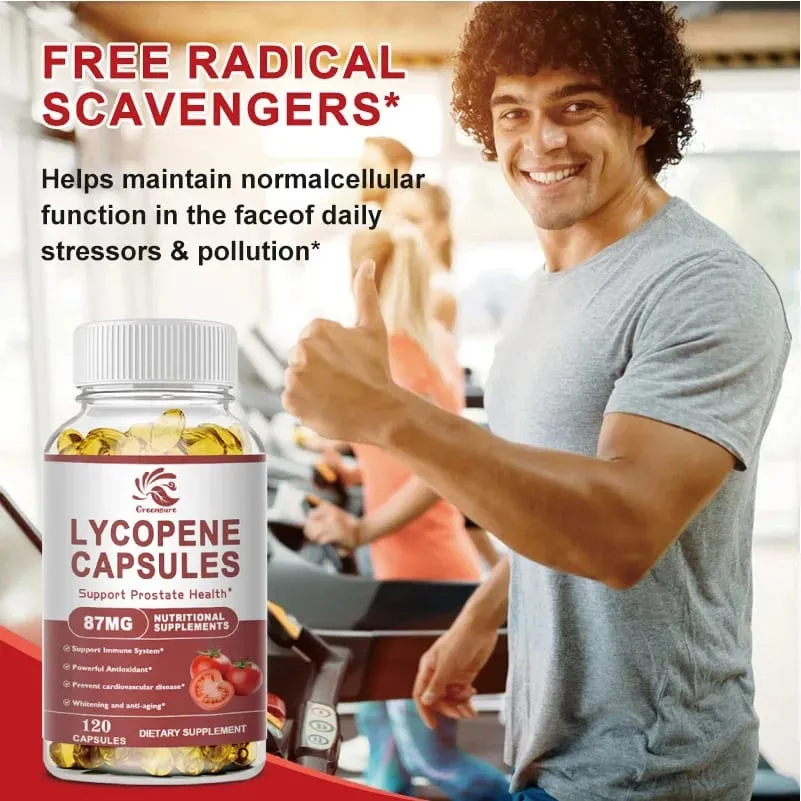 Capsules de lycopène, extrait de tomate, protège la prostate, augmente la force physique, supplément énergétique, améliore l'immunité — image 3