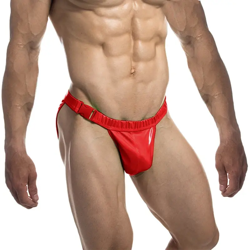 Leather Sexy Gay Male Bikini Men Underwear Brief and Swimwear All in One. You Can Use It As An Underwear or Swimwear,Up To You.